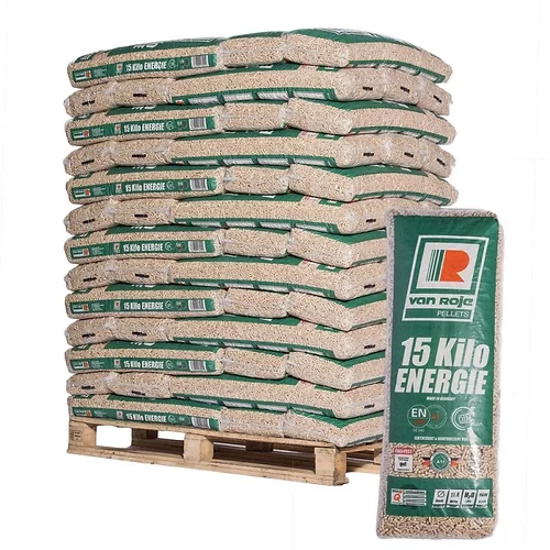 Granulés de bois Premium Allemand Van Roje – Palette de 975kg (65 sacs)